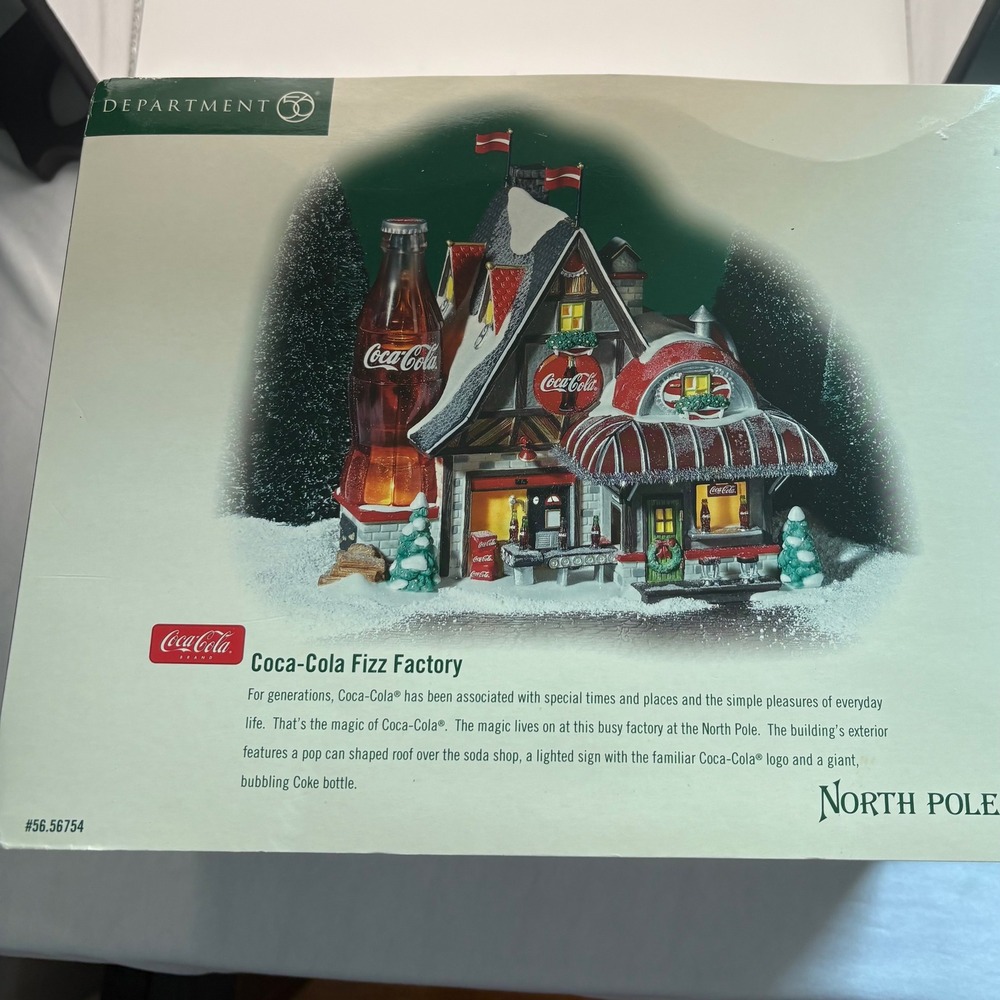 Dept 56 North Pole Series Coca-Cola Fizz Factory 56.56754 Missing Flags - Picture 7 of 7